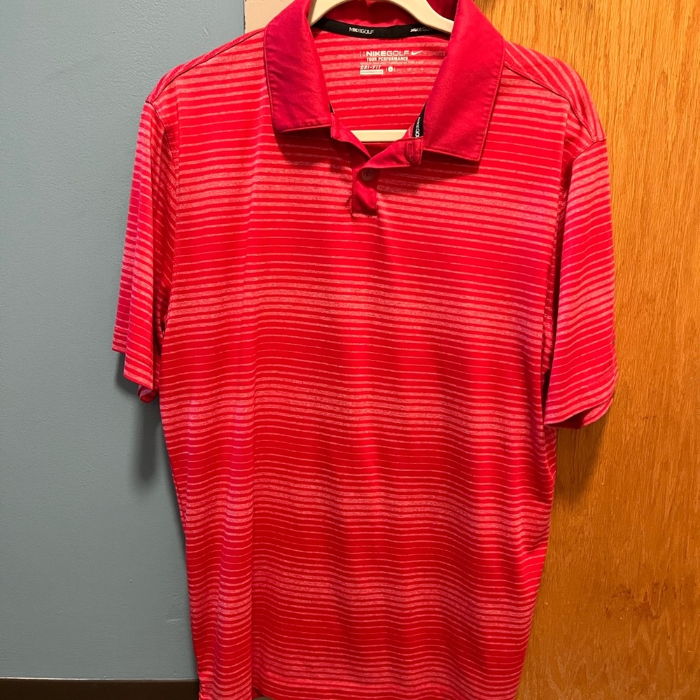 Nike Golf Tour Performance Dri Fit Red Size Large